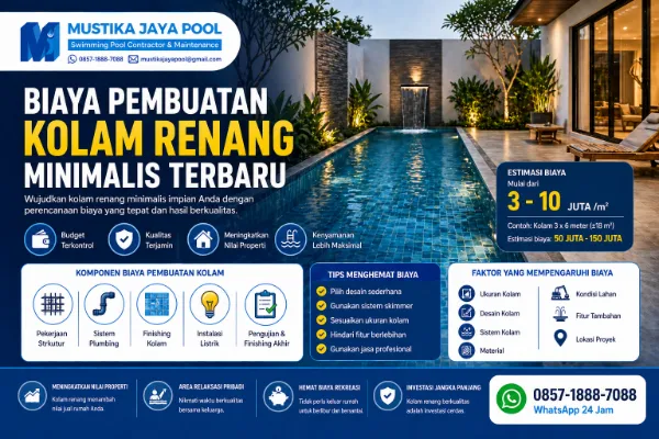 Biaya Pembuatan Kolam Renang Minimalis Terbaru