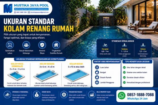 Ukuran Standar Kolam Renang Rumah yang Ideal
