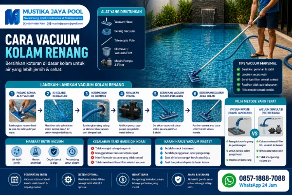 Cara Vacuum Kolam Renang yang Benar